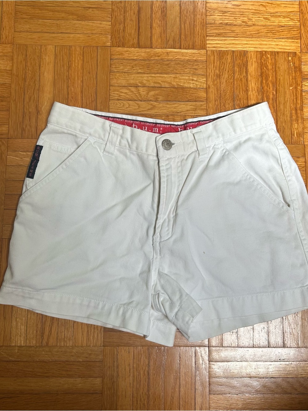2000s White Denim Shorts by Bum Jeans